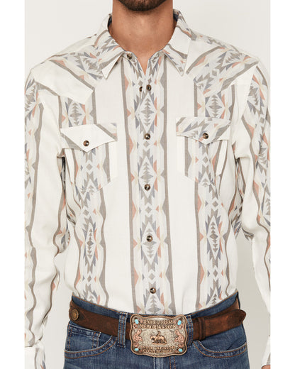 Cody James Men's Cowboy Boogie Southwestern Stripe Print Long Sleeve S