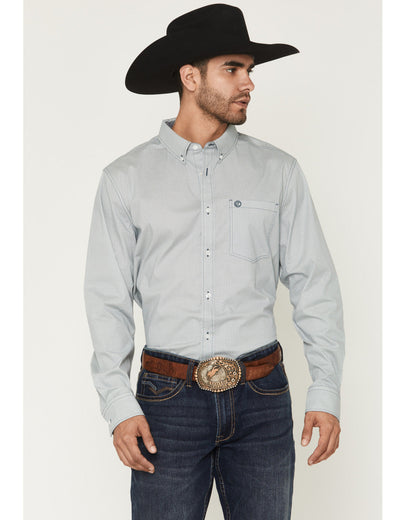 Cody James Men's Day Job Geo Print Long Sleeve Button-Down Stretch Wes