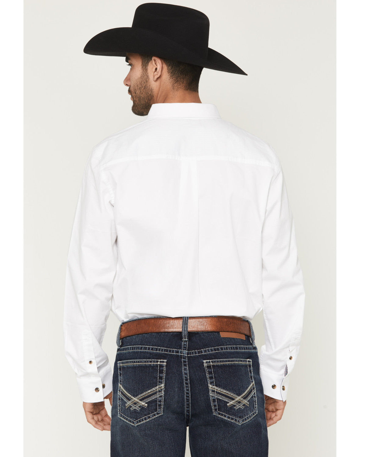 Cody James Men's Basic Solid Long Sleeve Button-Down Stretch Western S