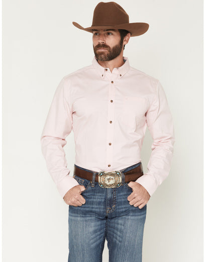 Cody James Men's Basic Solid Long Sleeve Button-Down Stretch Western S