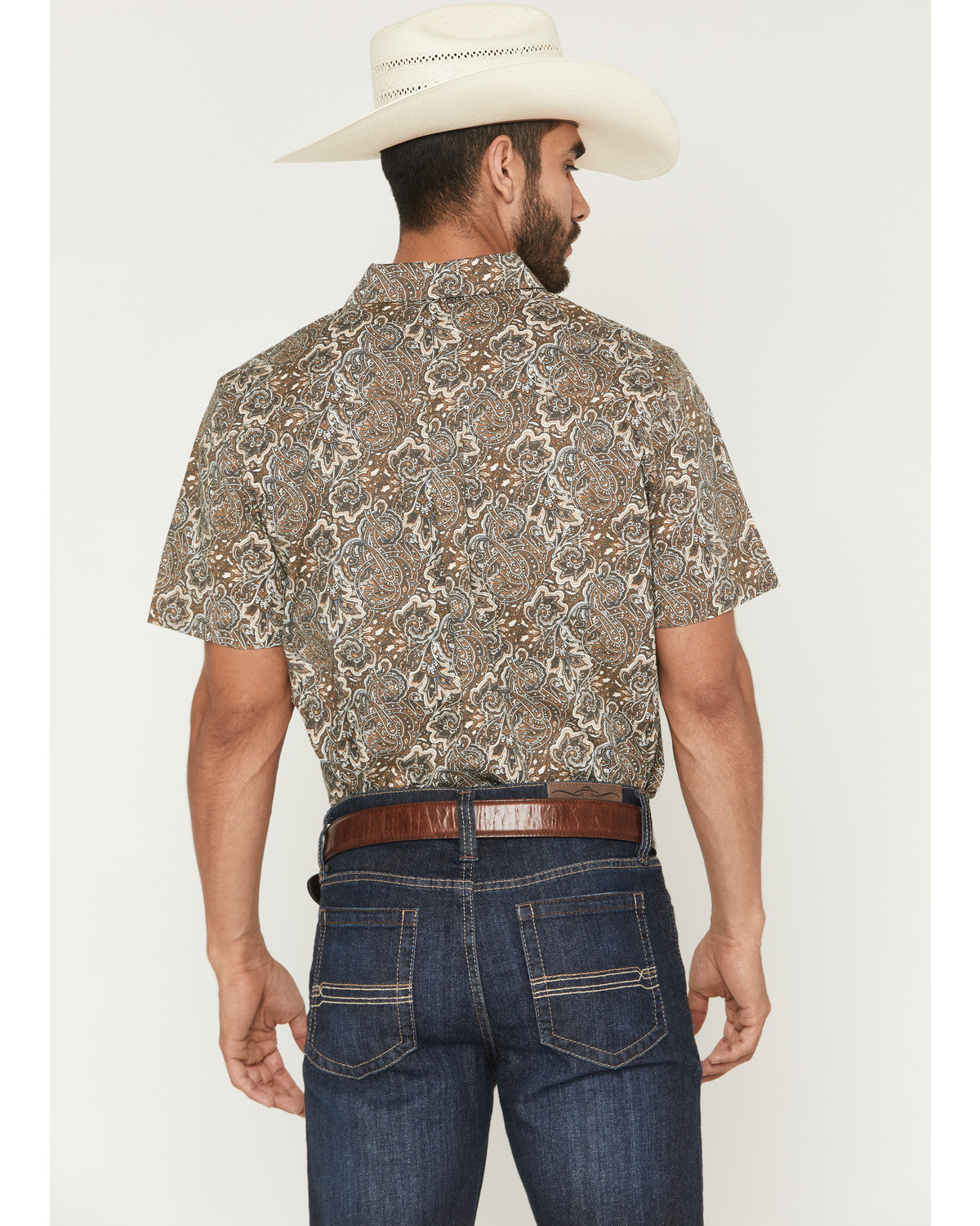 Cody James Men's Wells Floral Paisley Print Short Sleeve Button-Down S
