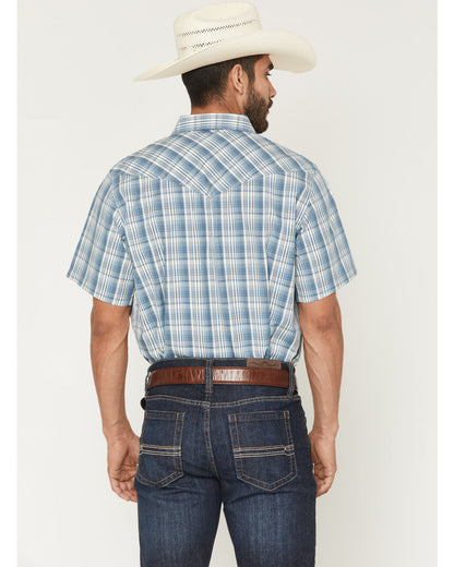 Cody James Men's Briggs Plaid Print Short Sleeve Snap Western Shirt -