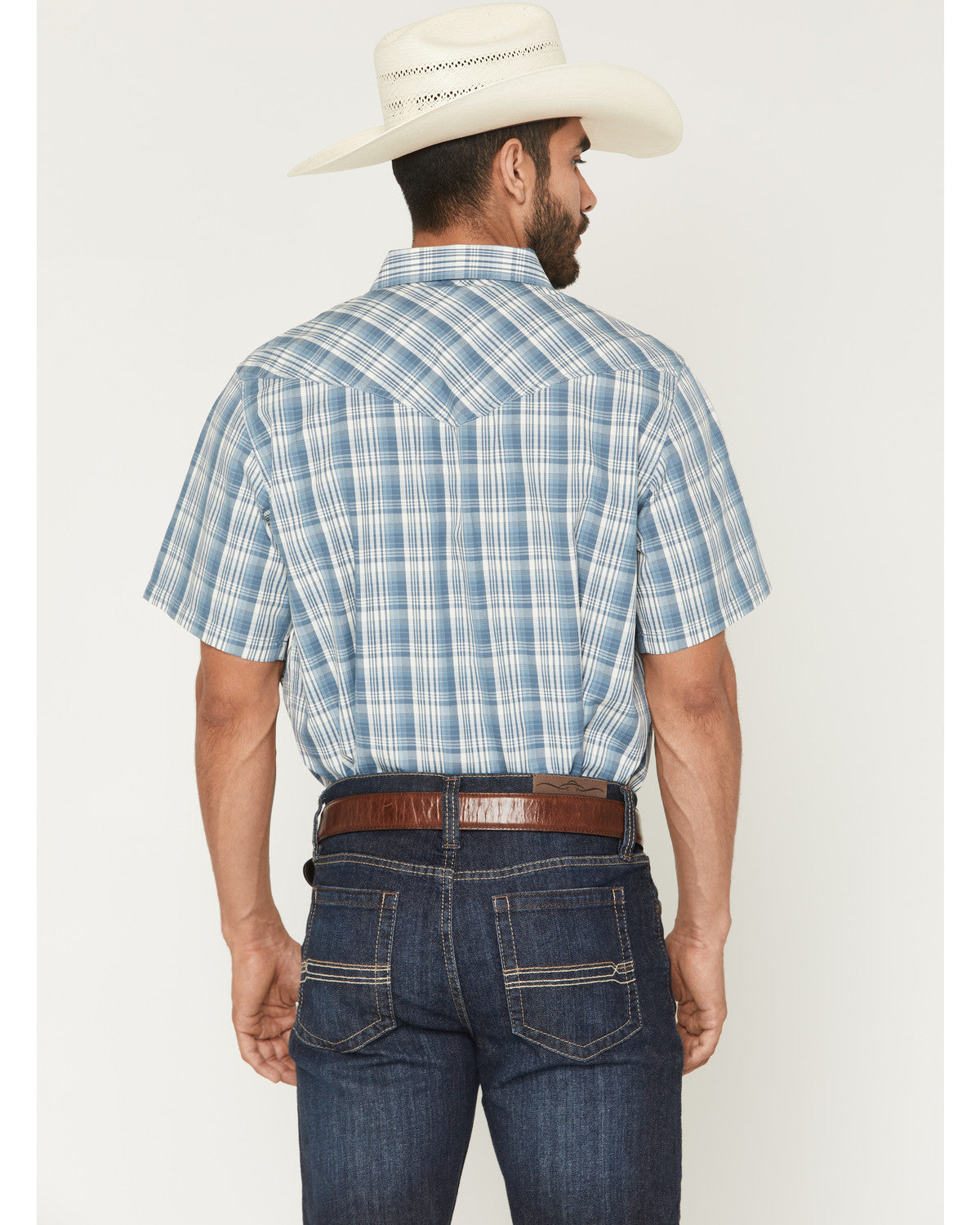 Cody James Men's Briggs Plaid Print Short Sleeve Snap Western Shirt -