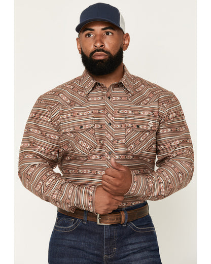 Cody James Men's FR Gila Striped Print Long Sleeve Snap Stretch Work S