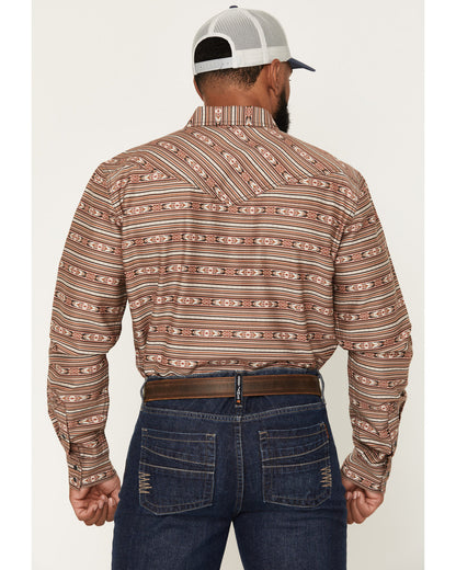 Cody James Men's FR Gila Striped Print Long Sleeve Snap Stretch Work S