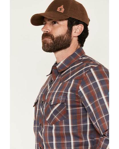 Cody James Men's FR McGregor Plaid Print Long Sleeve Snap Work Shirt