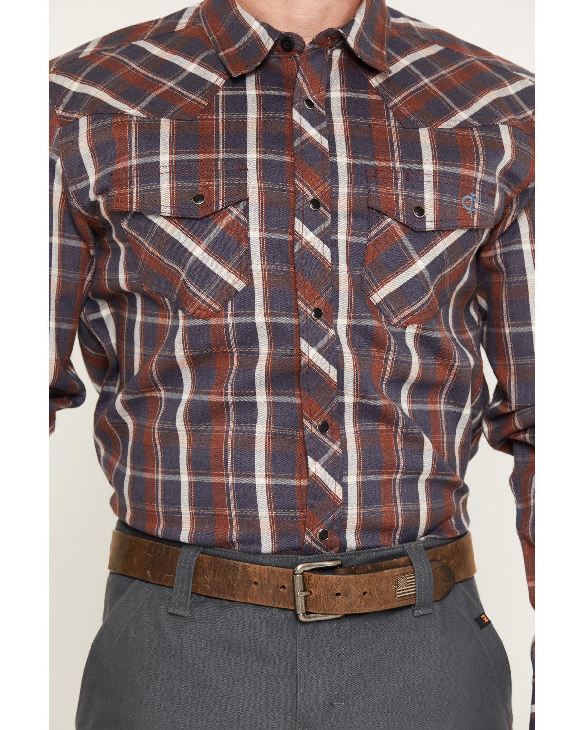 Cody James Men's FR McGregor Plaid Print Long Sleeve Snap Work Shirt