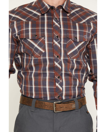 Cody James Men's FR McGregor Plaid Print Long Sleeve Snap Work Shirt