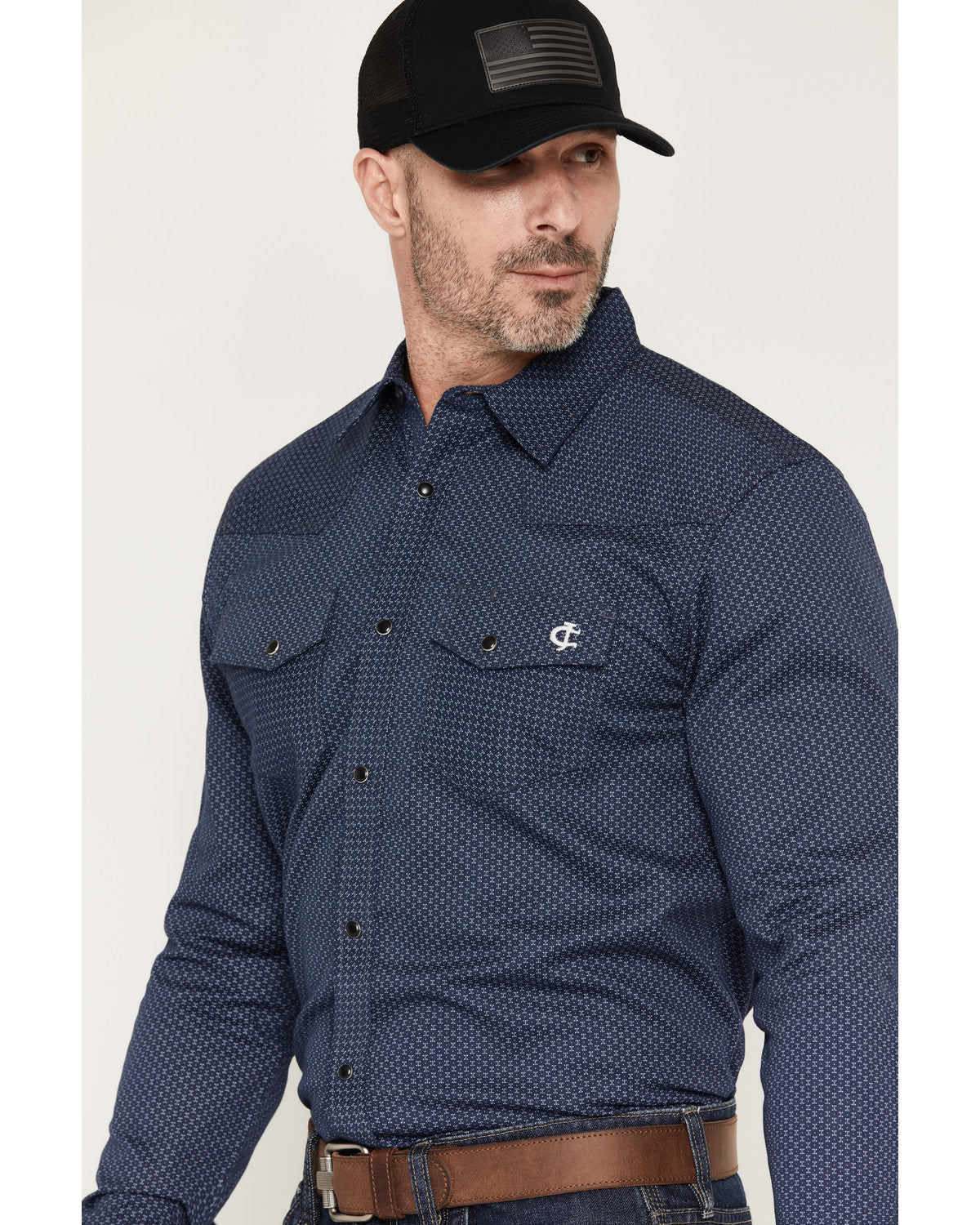 Cody James Men's FR Medora Print Long Sleeve Snap Stretch Western Work