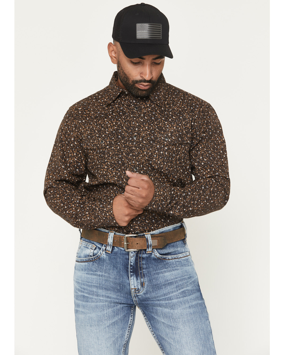 Cody James Men's FR Milkweed Printed Long Sleeve Stretch Work Shirt