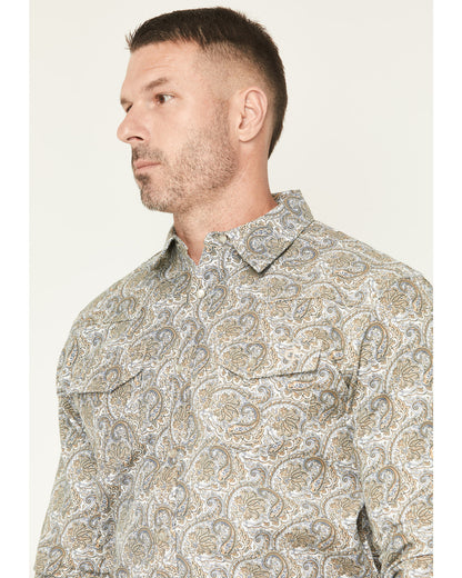 Cody James Men's FR Paisley Print Long Sleeve Snap Work Shirt