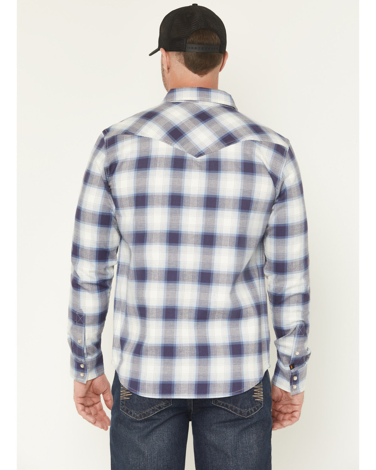 Cody James Men's FR Tex Plaid Print Long Sleeve Snap Work Shirt