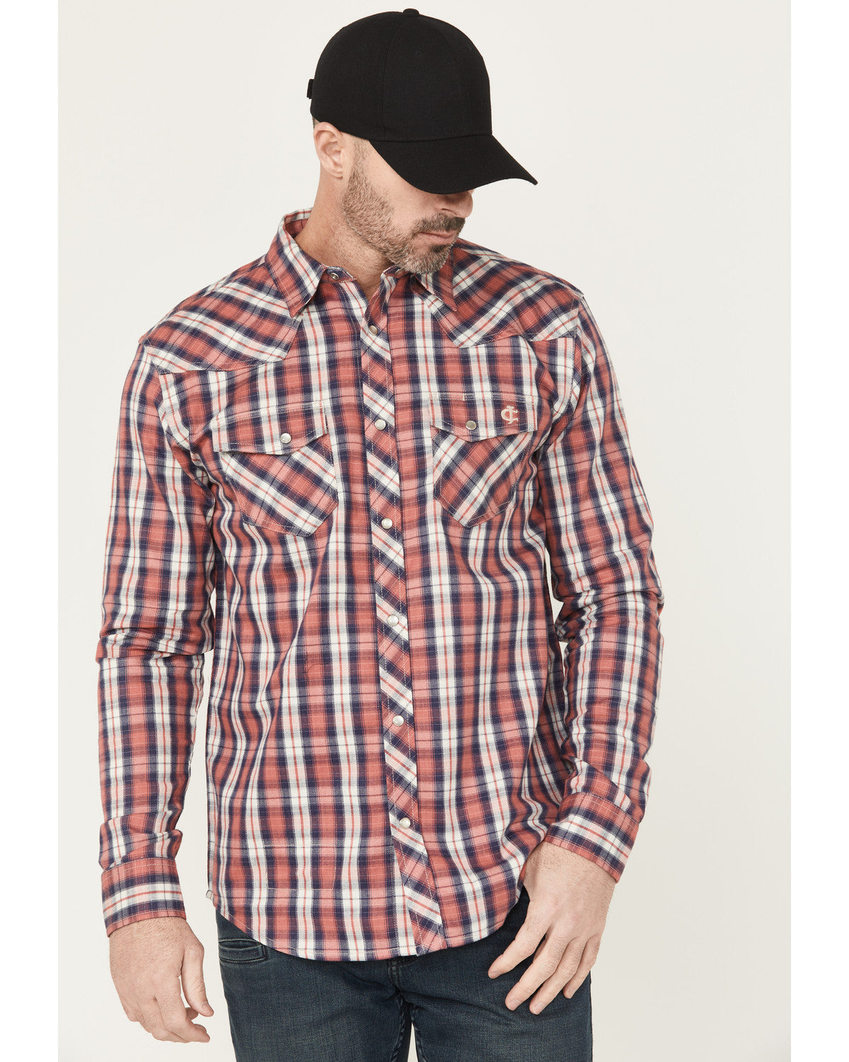 Cody James Men's FR Plaid Print Long Sleeve Snap Work Shirt