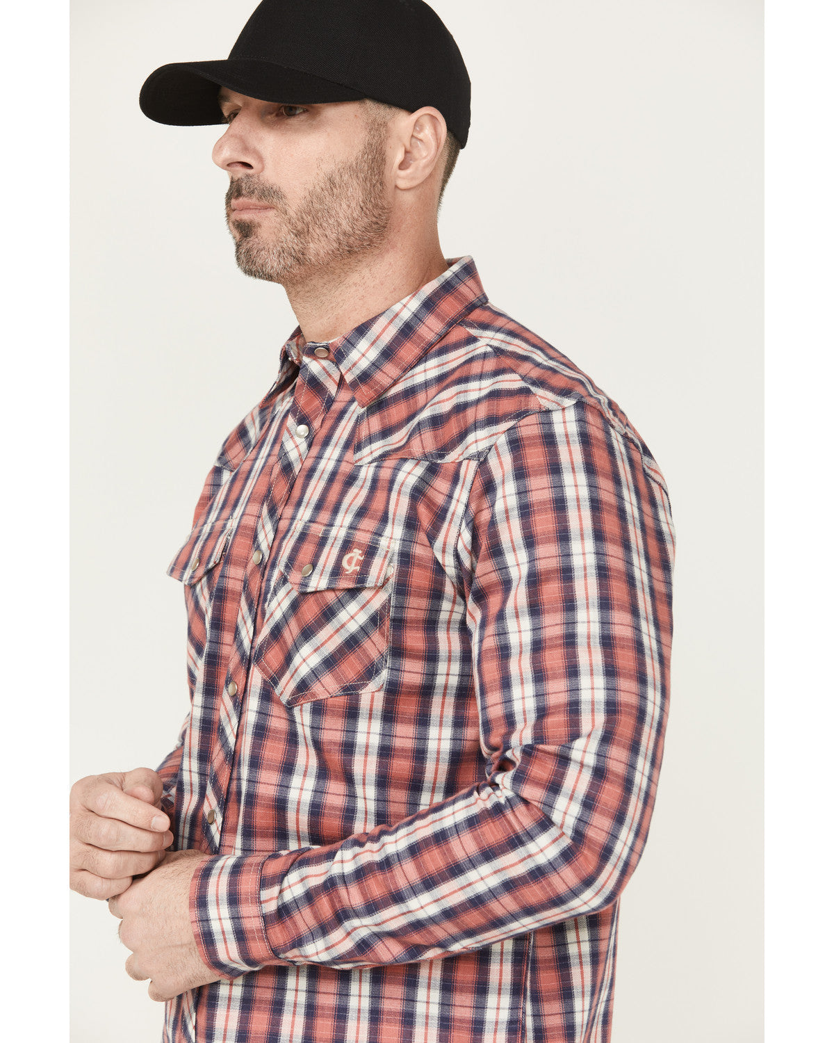 Cody James Men's FR Plaid Print Long Sleeve Snap Work Shirt