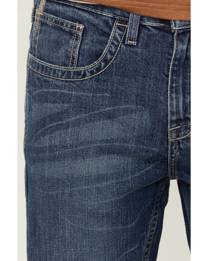 Cody James Men's FR Medium Wash Rigid Slim Bootcut Work Jeans