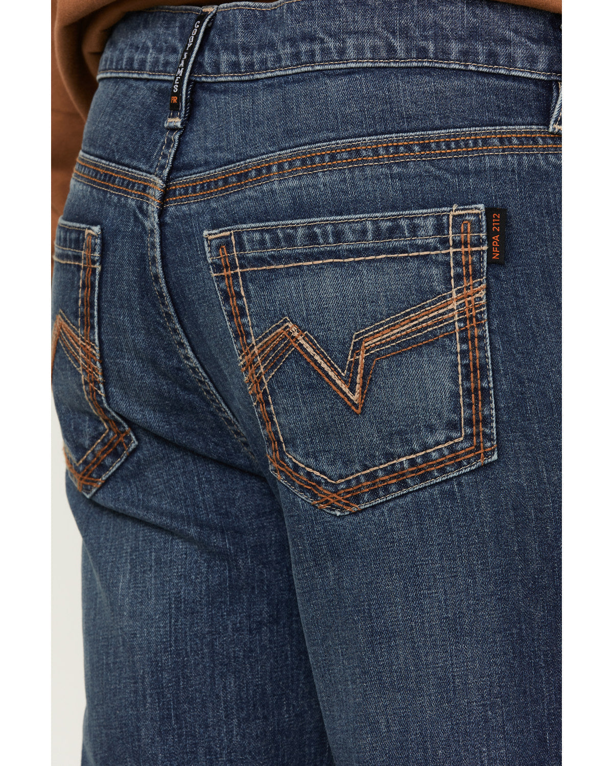 Cody James Men's FR Medium Wash Rigid Slim Bootcut Work Jeans