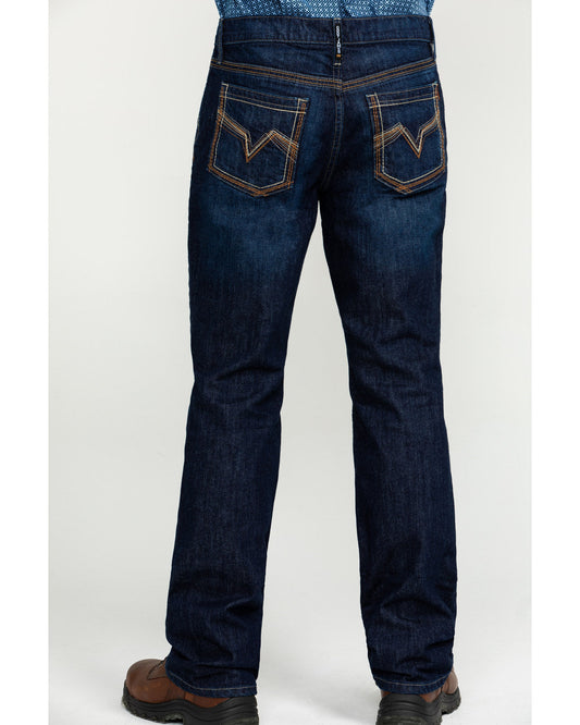 Cody James Men's FR Milliken Dark Slim Bootcut Work Jeans