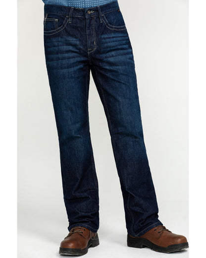 Cody James Men's FR Milliken Dark Slim Bootcut Work Jeans