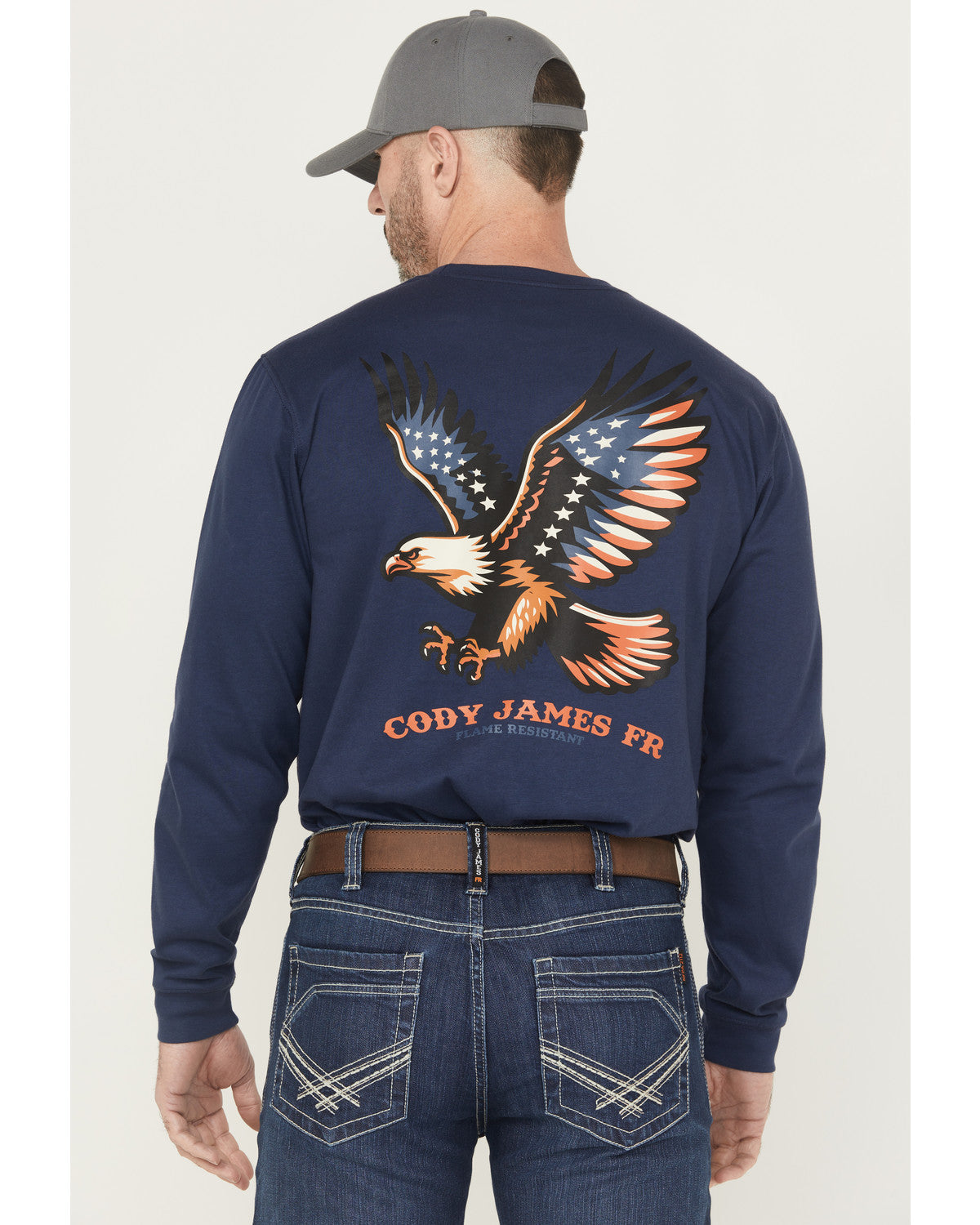 Cody James Men's FR Eagle Long Sleeve Graphic Work Shirt