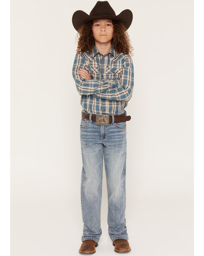 Cody James Boys' Kansas Light Wash Slim Bootcut Stretch Denim Jeans