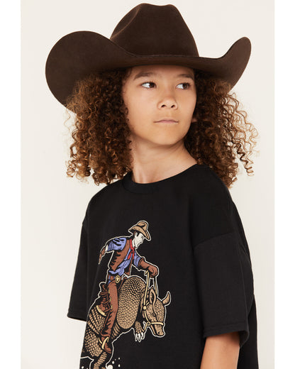 Cody James Boys' Armadillo Rider Short Sleeve Graphic T-Shirt