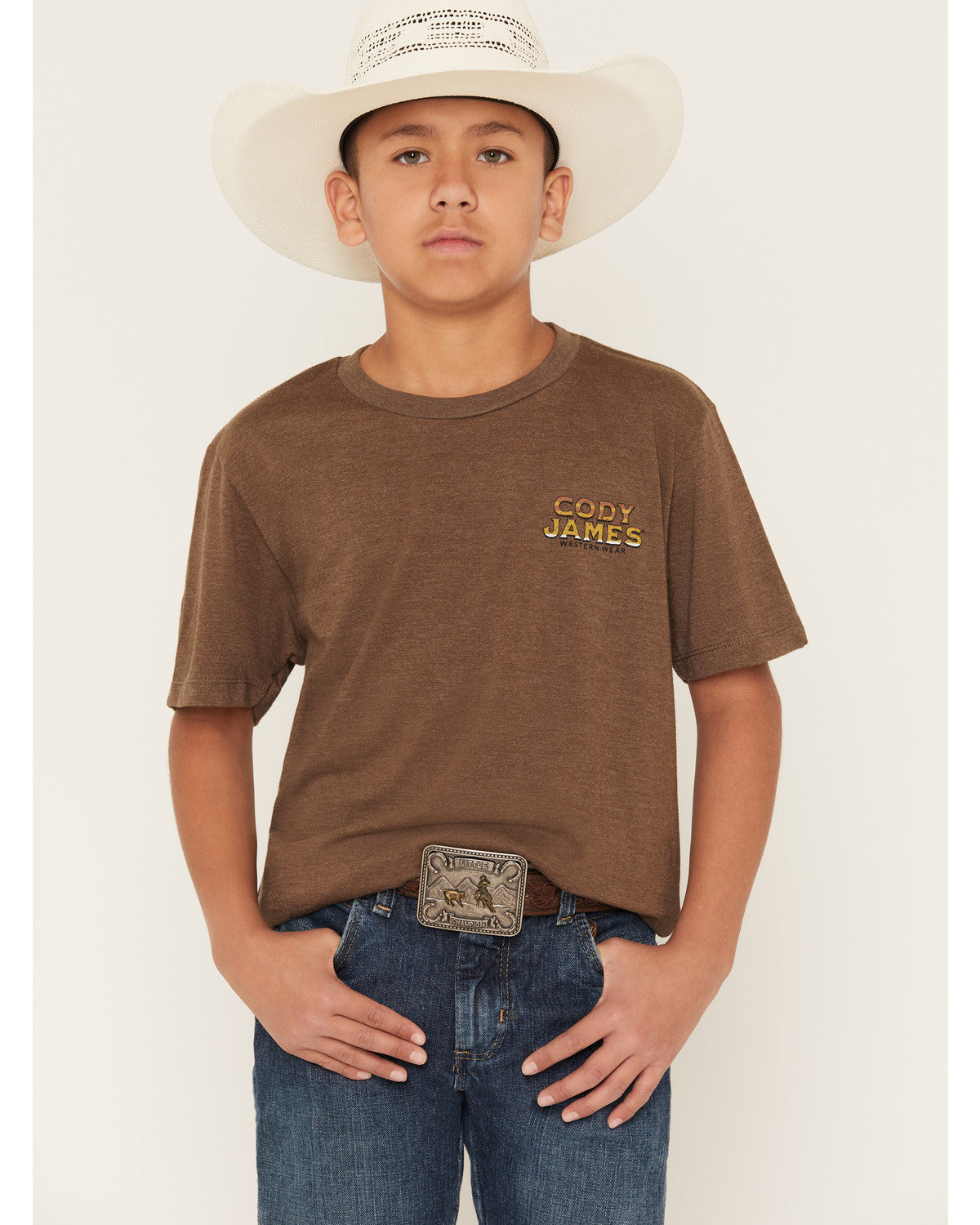 Cody James Boys' Frontier Bison Short Sleeve Graphic T-Shirt