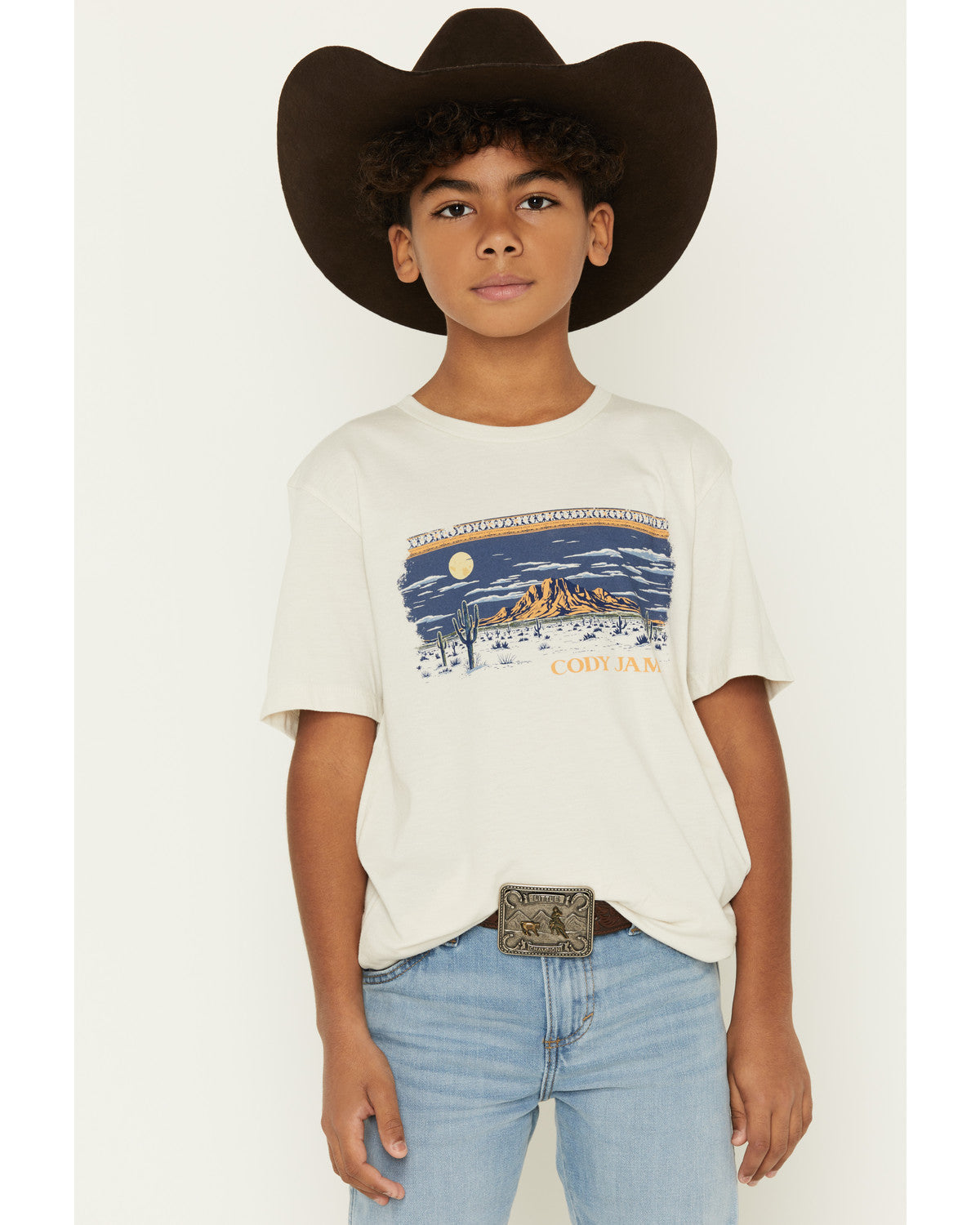 Cody James Boys' Moonlit Scenic Print Short Sleeve Graphic T-Shirt