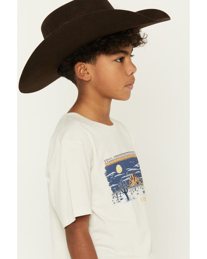 Cody James Boys' Moonlit Scenic Print Short Sleeve Graphic T-Shirt