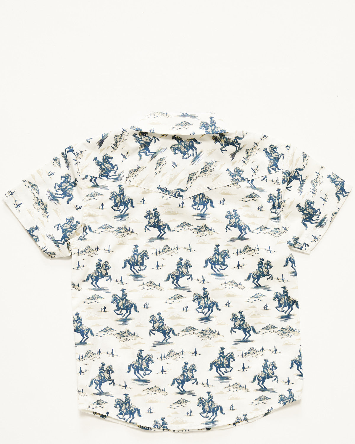 Cody James Toddler Boys' Amos Western Print Short Sleeve Snap Western
