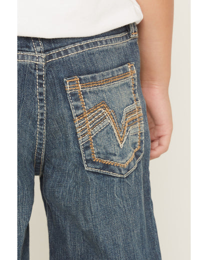 Cody James Little Boys' Texas Dark Wash Relaxed Bootcut Stretch Denim