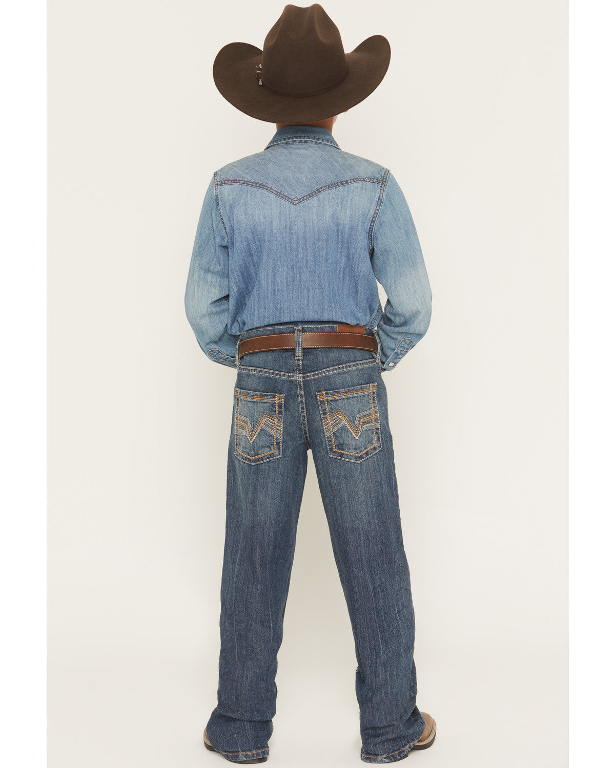 Cody James Boys' Texas Dark Wash Relaxed Bootcut Stretch Denim Jeans