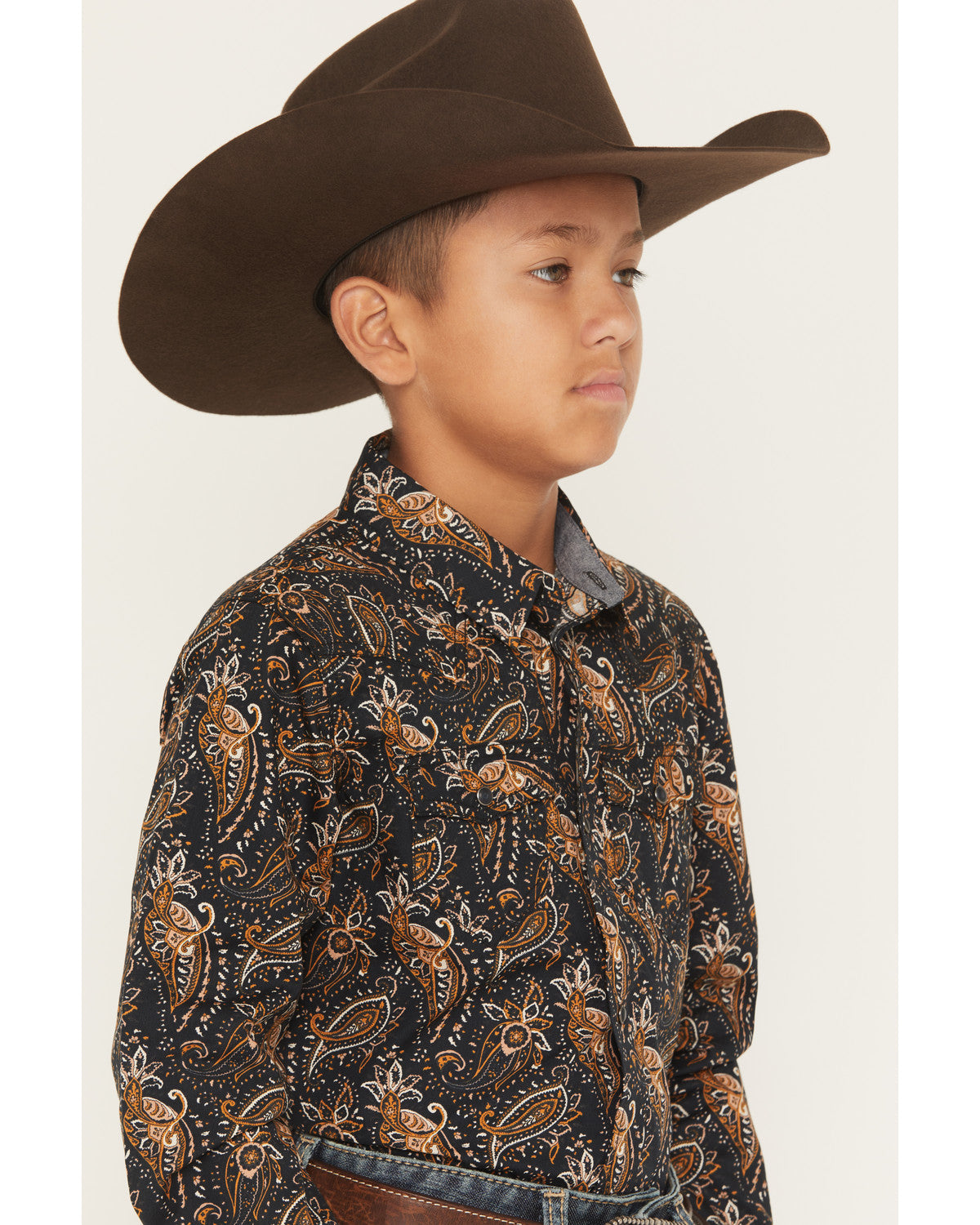 Cody James Men's Canyon Rider Paisley Print Long Sleeve Snap Western S