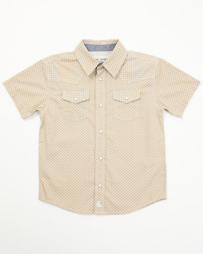 Cody James Toddler Boys' Grill and Greet Medallion Print Short Sleeve