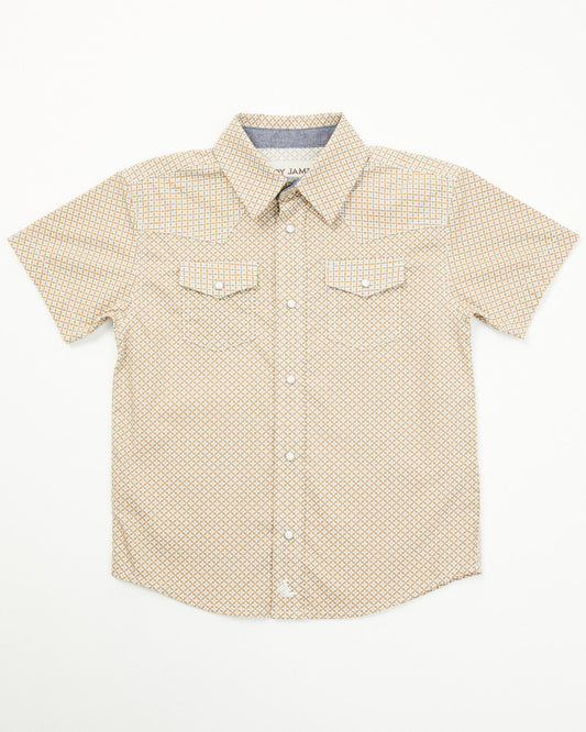 Cody James Toddler Boys' Grill and Greet Medallion Print Short Sleeve