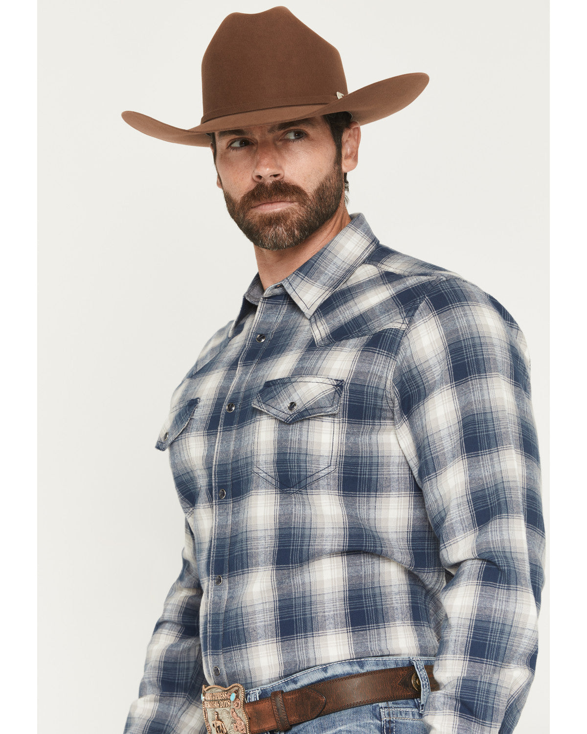 Cody James Men's Rio Bravo Plaid Print Long Sleeve Flannel Shirt