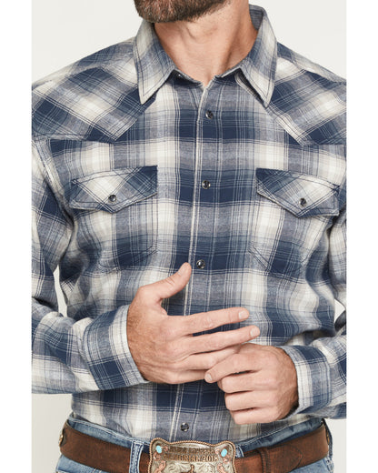 Cody James Men's Rio Bravo Plaid Print Long Sleeve Flannel Shirt