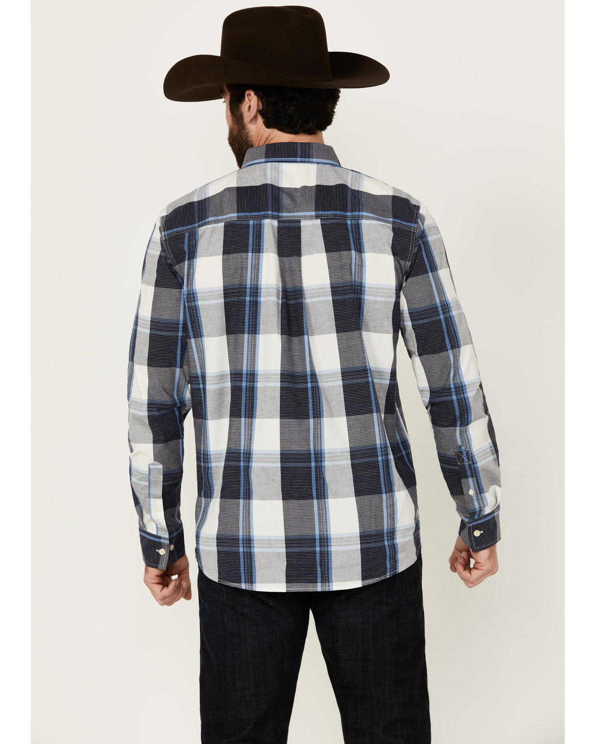 Cody James Men's Gallop Plaid Print Long Sleeve Button-Down Stretch We