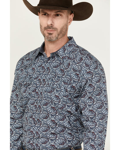 Cody James Men's Refresh Paisley Print Long Sleeve Snap Western Shirt