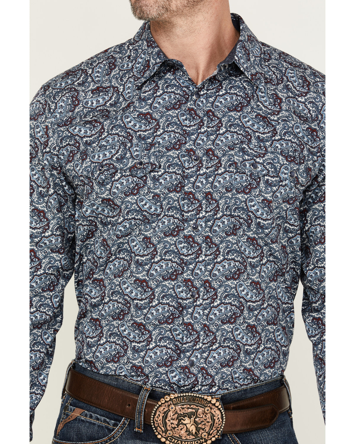 Cody James Men's Refresh Paisley Print Long Sleeve Snap Western Shirt