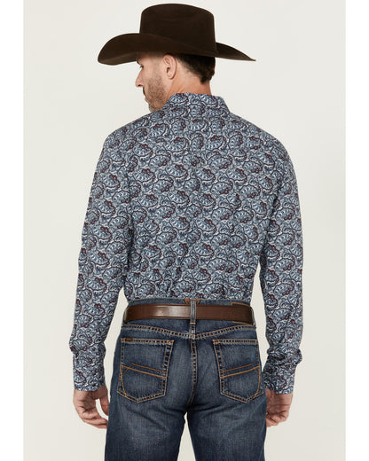 Cody James Men's Refresh Paisley Print Long Sleeve Snap Western Shirt