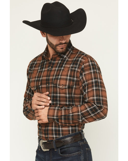 Cody James Black 1978® Men's Caddis Plaid Print Long Sleeve Button-Dow