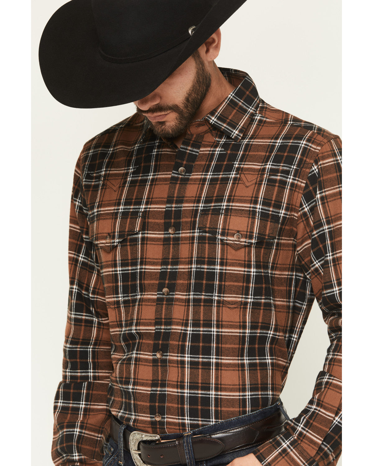 Cody James Black 1978® Men's Caddis Plaid Print Long Sleeve Button-Dow