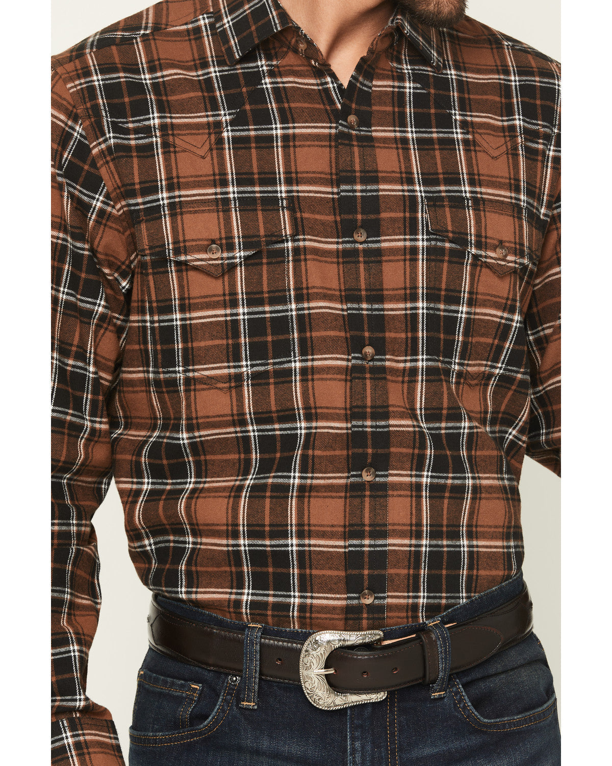 Cody James Black 1978® Men's Caddis Plaid Print Long Sleeve Button-Dow