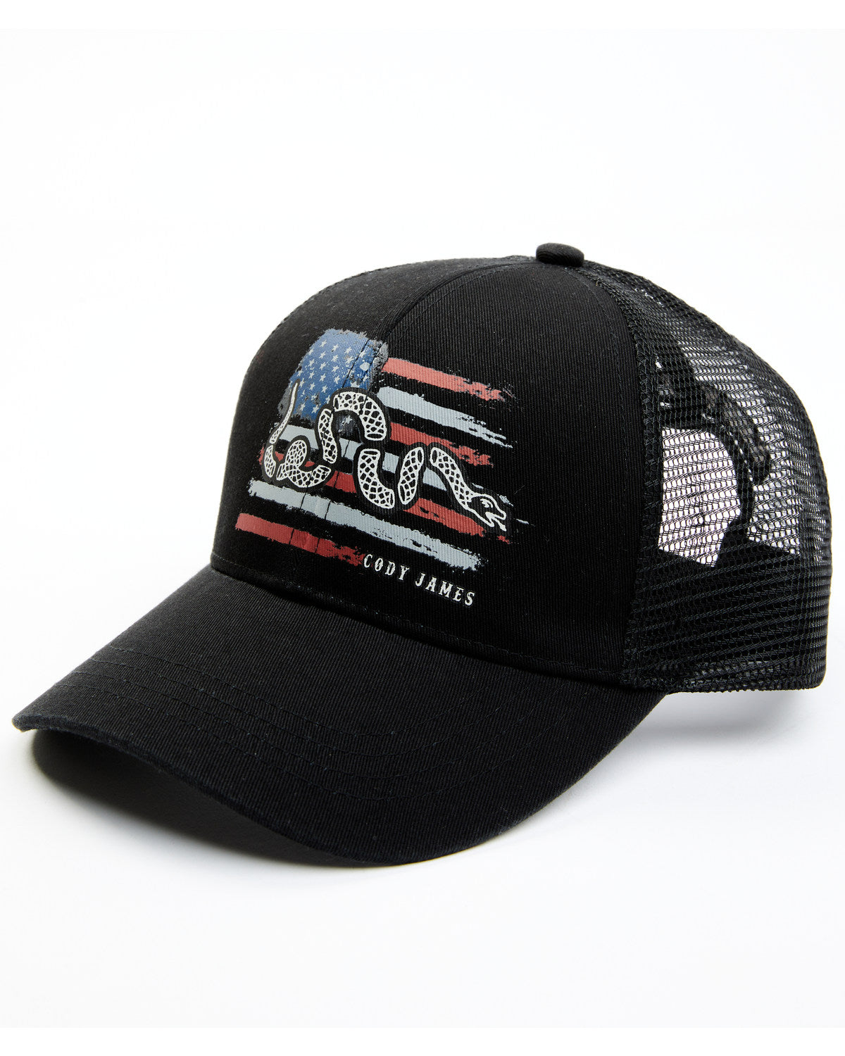 Cody James Men's Distressed Snake Flag Ball Cap