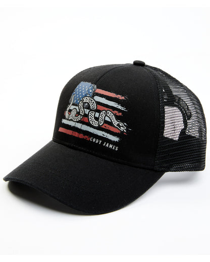 Cody James Men's Distressed Snake Flag Ball Cap