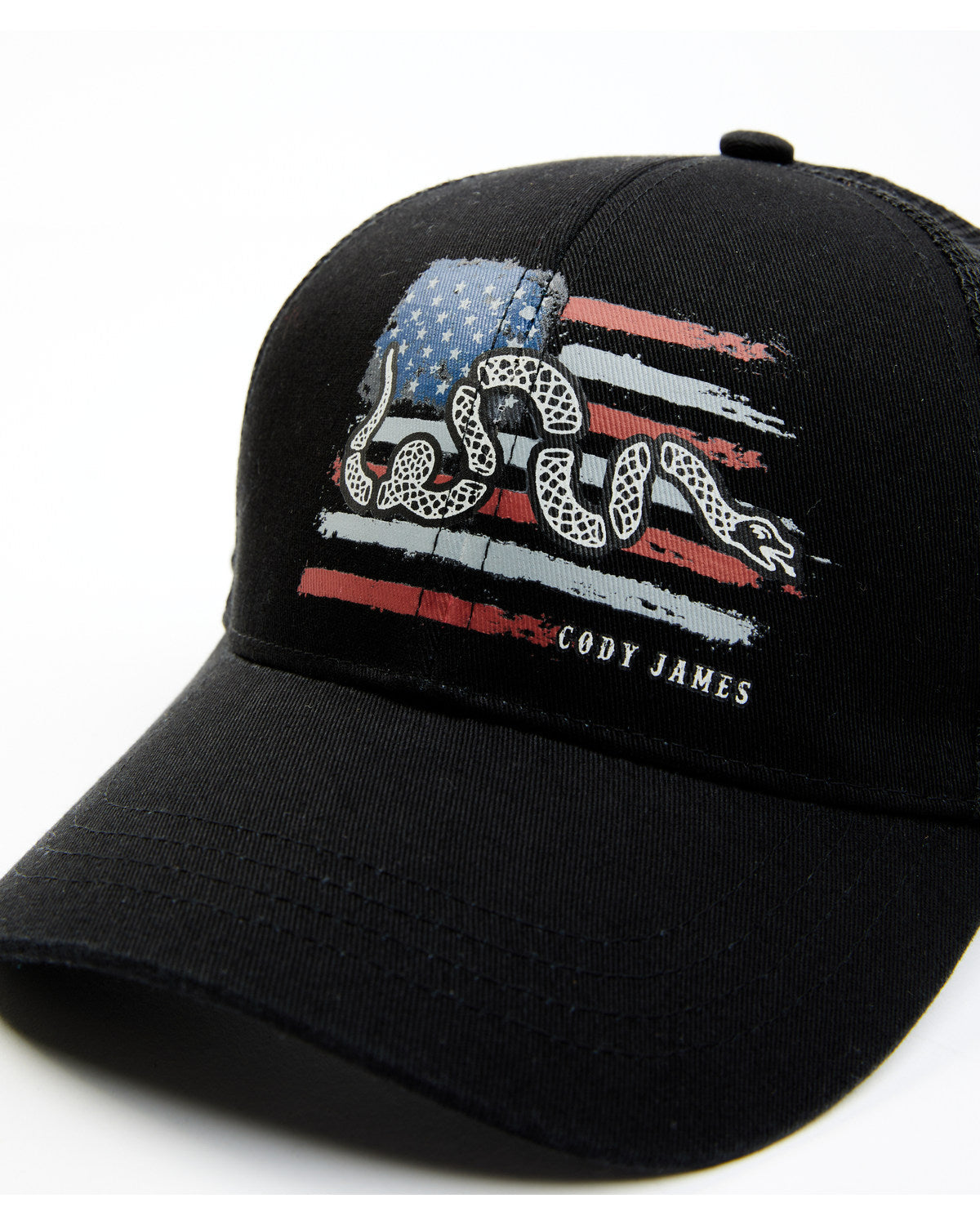 Cody James Men's Distressed Snake Flag Ball Cap