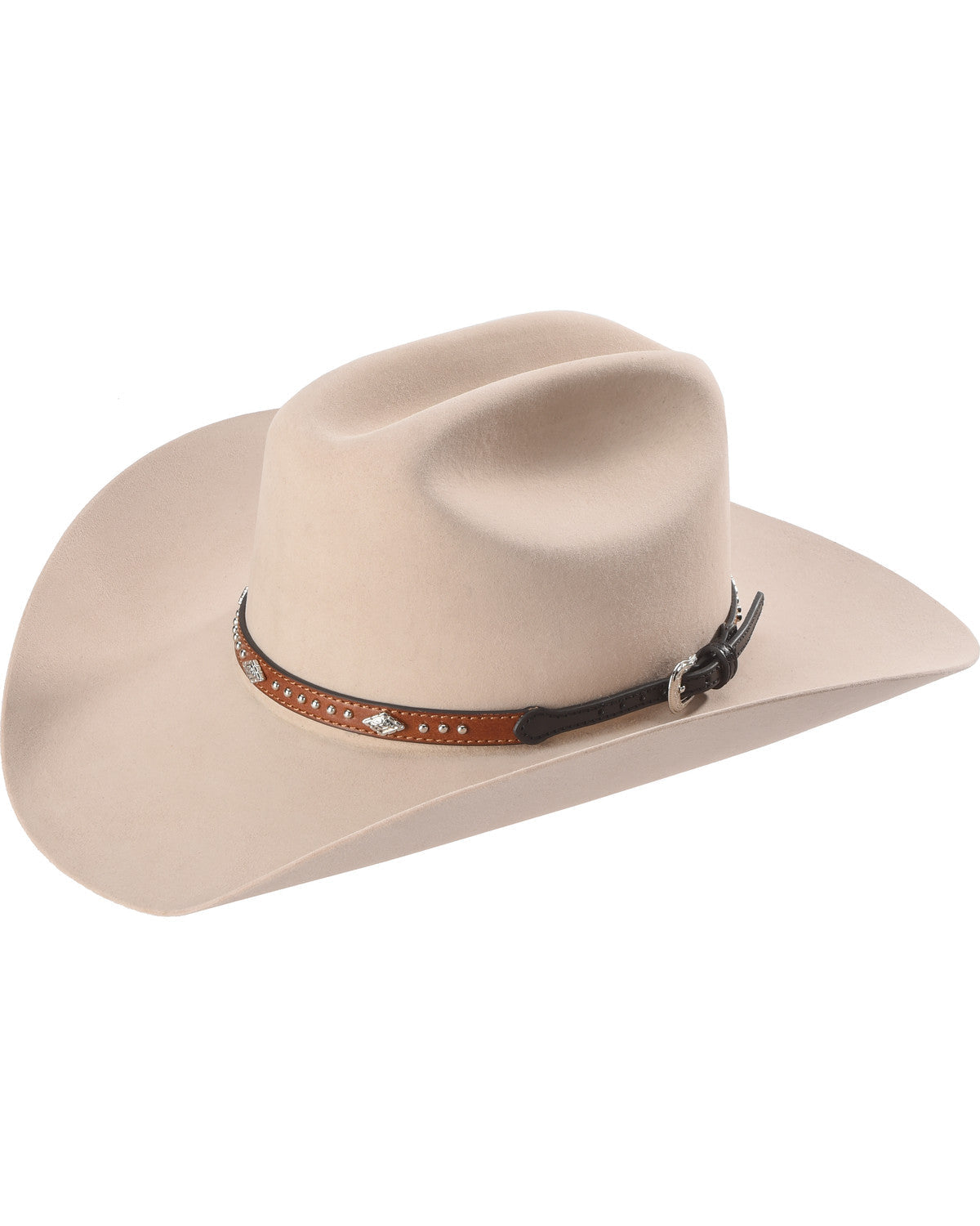 Cody James Silver Studs with Diamond Conchos Hat Band