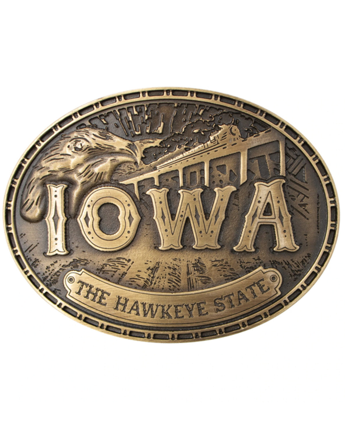 Cody James Iowa Heritage Oval Buckle