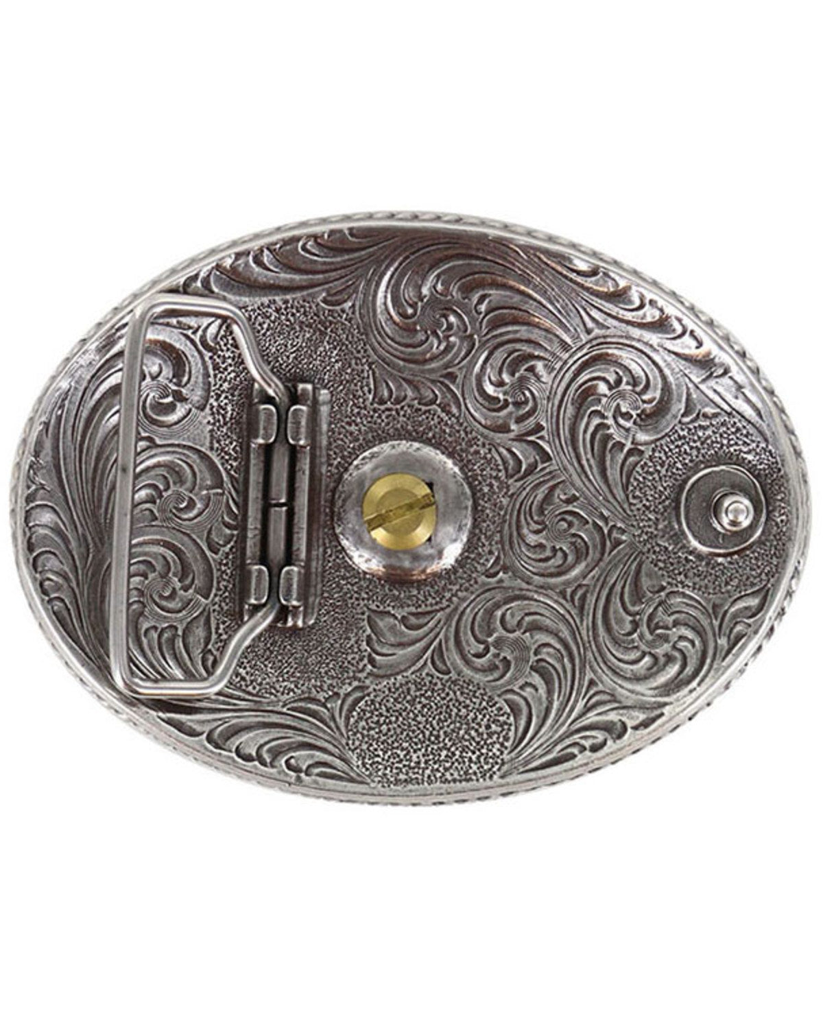 Cody James Men's Two Tone Nevada Oval Belt Buckle