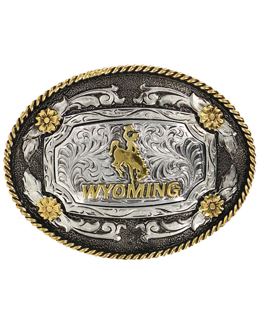Cody James Men's Oval Wyoming Belt Buckle